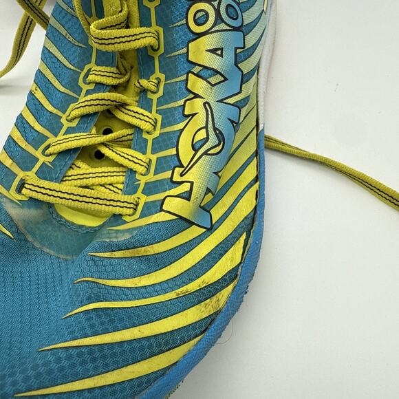 Hoka One One Shoes Womens 7 Blue Yellow Evo XC Spike Running Sneakers Track - Picture 8 of 8